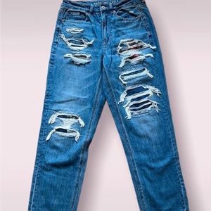 american eagle outfitters plaid patchwork jeans RARE JEANS